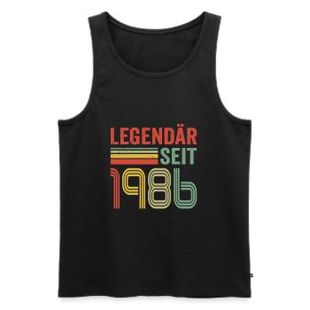 Legendär seit 1986 jahrgang 1986 - Männer Premium Bio Tank Top - Anthrazit - Vorne - AI Model Male 185 dark (185cm)