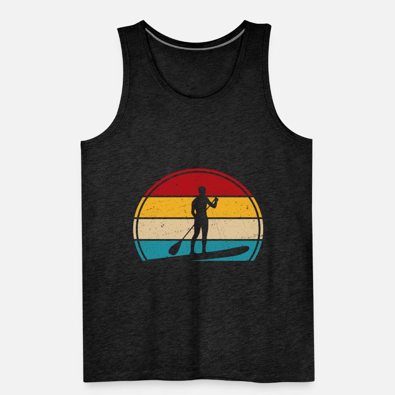 Rétro paddle paddle surf paddle surf paddle surf Débardeur bio Premium Homme