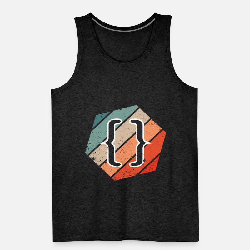 Vintage Web Developer CSS JavaScript und HTML 5 Männer Premium Bio Tank Top