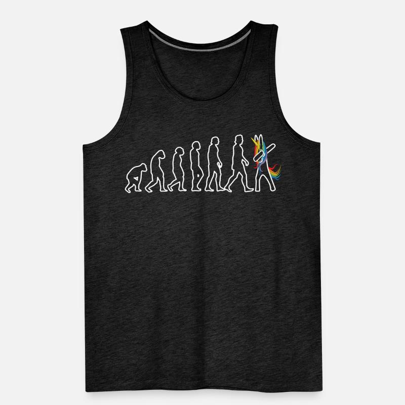 Evolution Einhorn dabbend Männer Premium Bio Tank Top