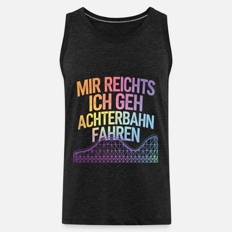 Achterbahn Freizeitpark Roller Coaster - Männer Premium Bio Tank Top - Anthrazit