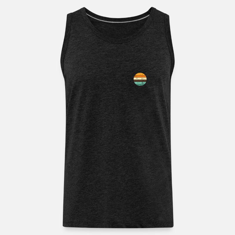 Summer Sunset - Männer Premium Bio Tank Top - Anthrazit