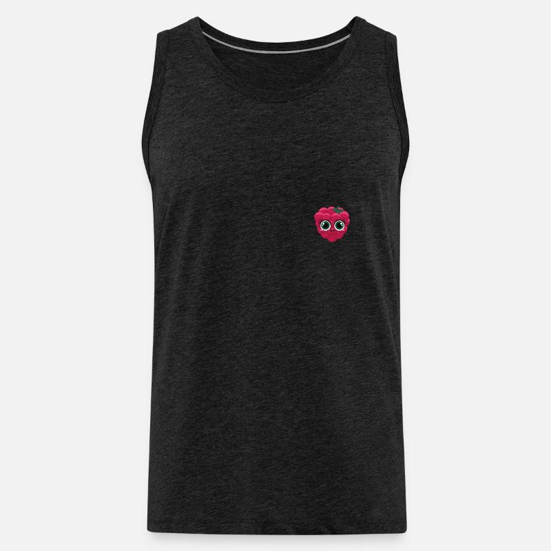 Ruby Raspberry - Men's Premium Organic Tank Top - charcoal grey