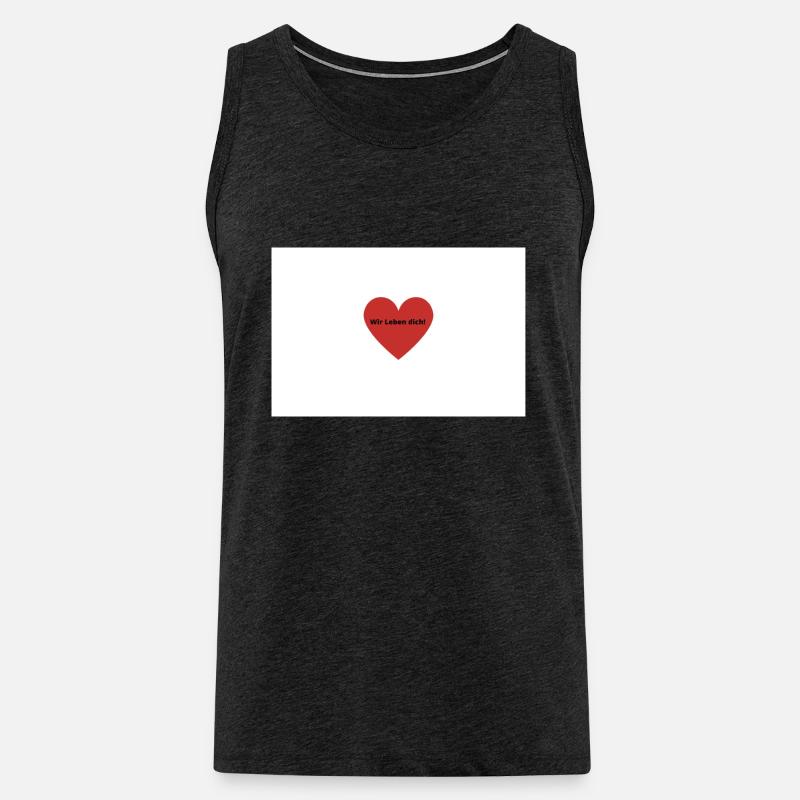 Wir Leben dich - Männer Premium Bio Tank Top - Anthrazit
