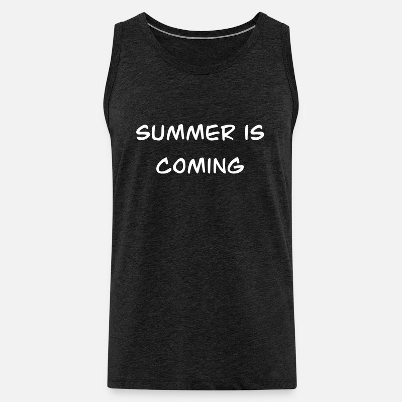 Summer is coming - Männer Premium Bio Tank Top - Anthrazit