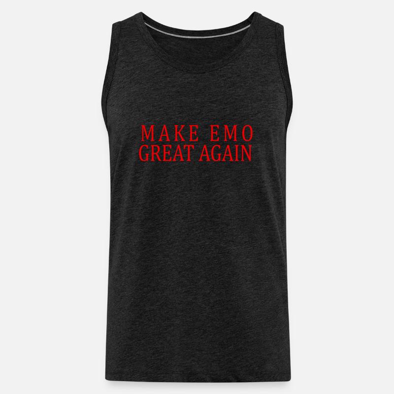 Make Emo Great Again - Männer Premium Bio Tank Top - Anthrazit