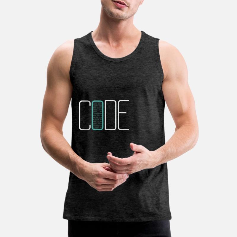 Coding Coder Developer Computer Nerd Quote Männer Premium Bio Tank Top