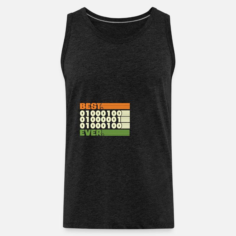 Best Coding dad ever - Männer Premium Bio Tank Top - Anthrazit