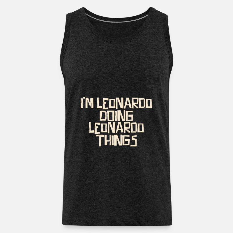 I'm Leonardo doing Leonardo things - Männer Premium Bio Tank Top - Anthrazit