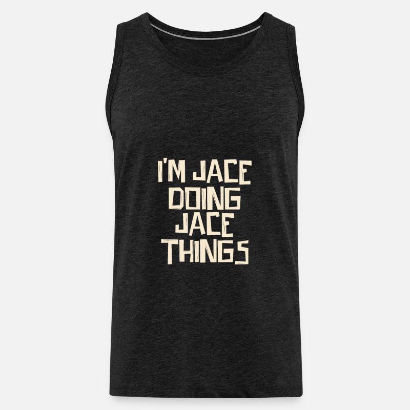 I'm Jace doing Jace things - Männer Premium Bio Tank Top - Anthrazit