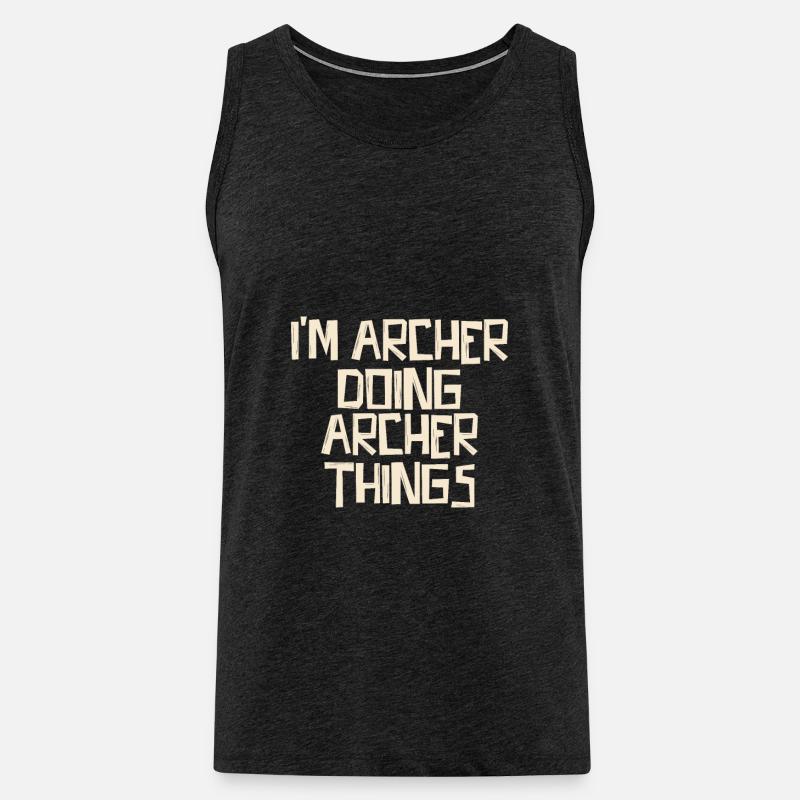 I'm Archer doing Archer things - Männer Premium Bio Tank Top - Anthrazit