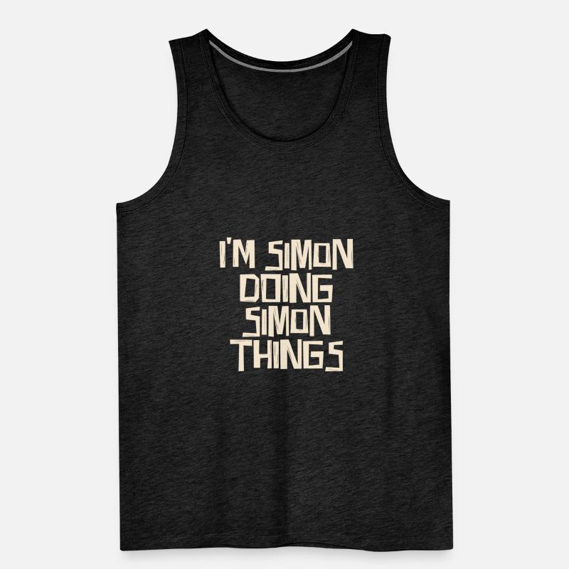 I'm Simon doing Simon things Men's Premium Organic Tank Top