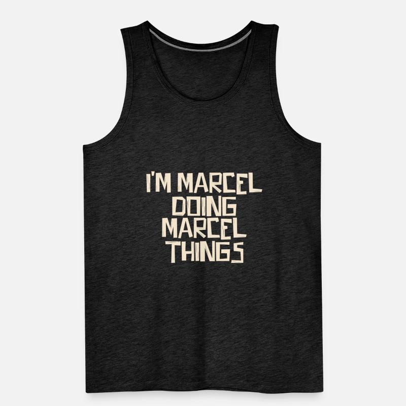 I'm Marcel doing Marcel things Männer Premium Bio Tank Top