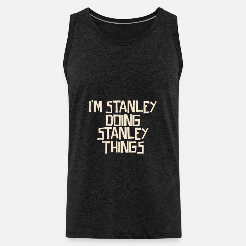 I'm Stanley doing Stanley things - Männer Premium Bio Tank Top - Anthrazit