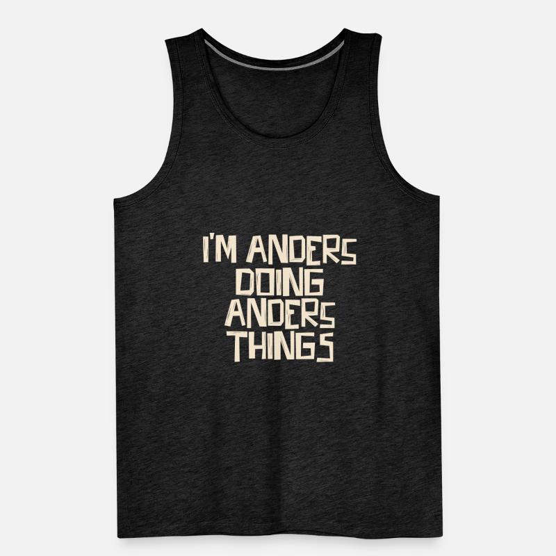 I'm Anders doing Anders things Men's Premium Organic Tank Top