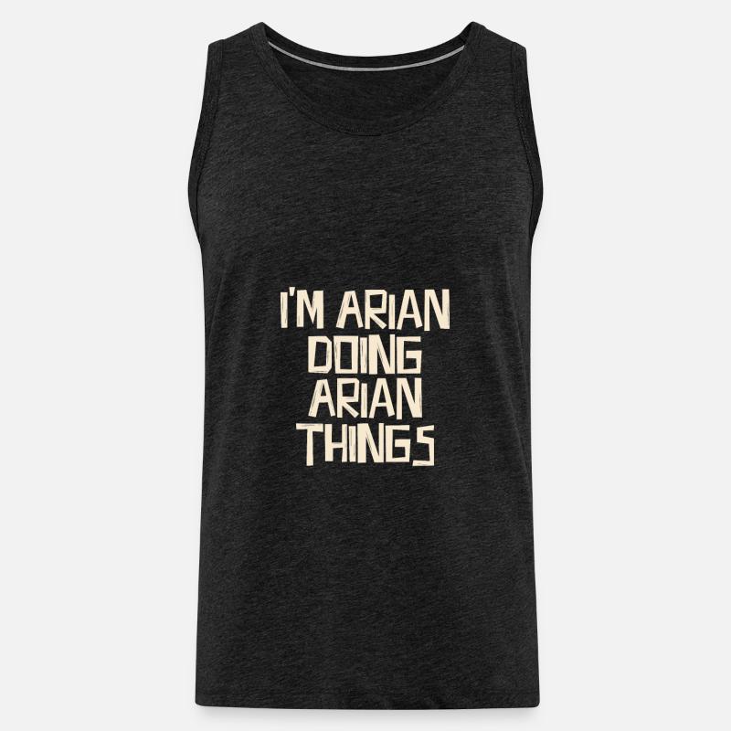 I'm Arian doing Arian things - Männer Premium Bio Tank Top - Anthrazit