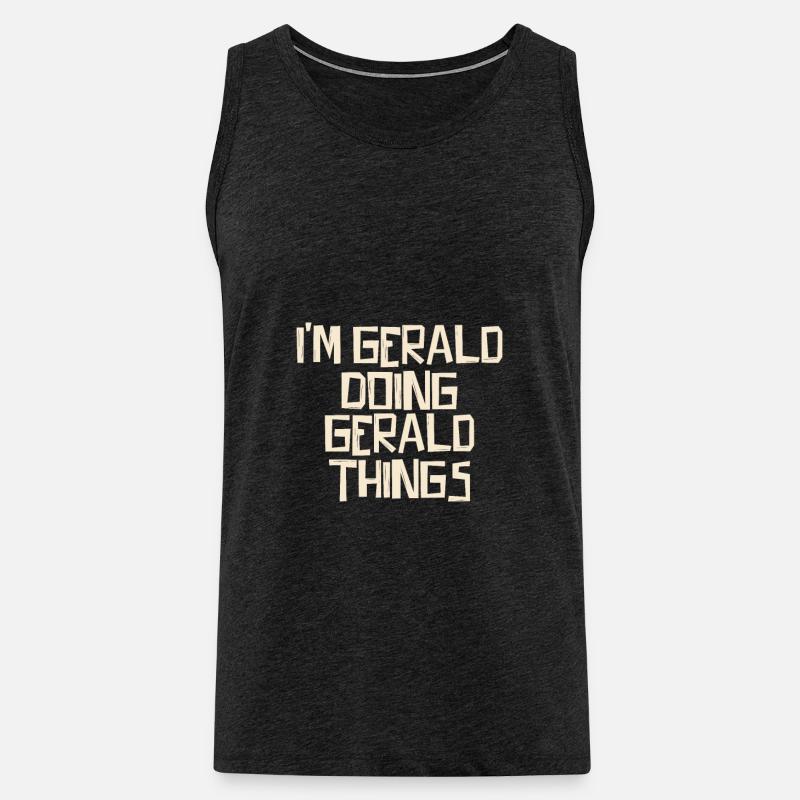 I'm Gerald doing Gerald things - Männer Premium Bio Tank Top - Anthrazit