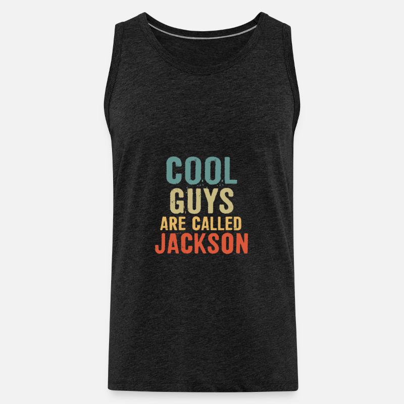 Cool guys are called Jackson - Männer Premium Bio Tank Top - Anthrazit