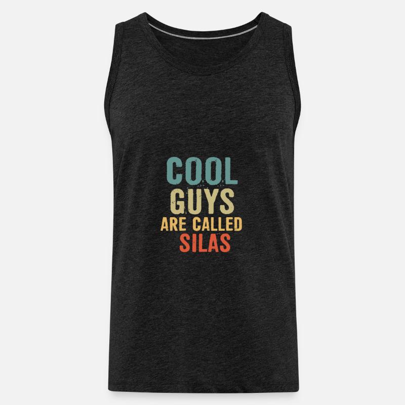 Cool guys are called Silas - Männer Premium Bio Tank Top - Anthrazit