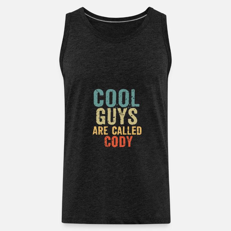 Cool guys are called cody - Männer Premium Bio Tank Top - Anthrazit