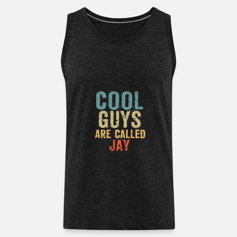 Cool guys are called jay - Männer Premium Bio Tank Top - Anthrazit
