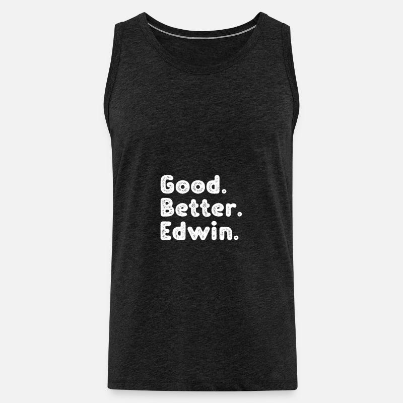 Good better Edwin - Männer Premium Bio Tank Top - Anthrazit
