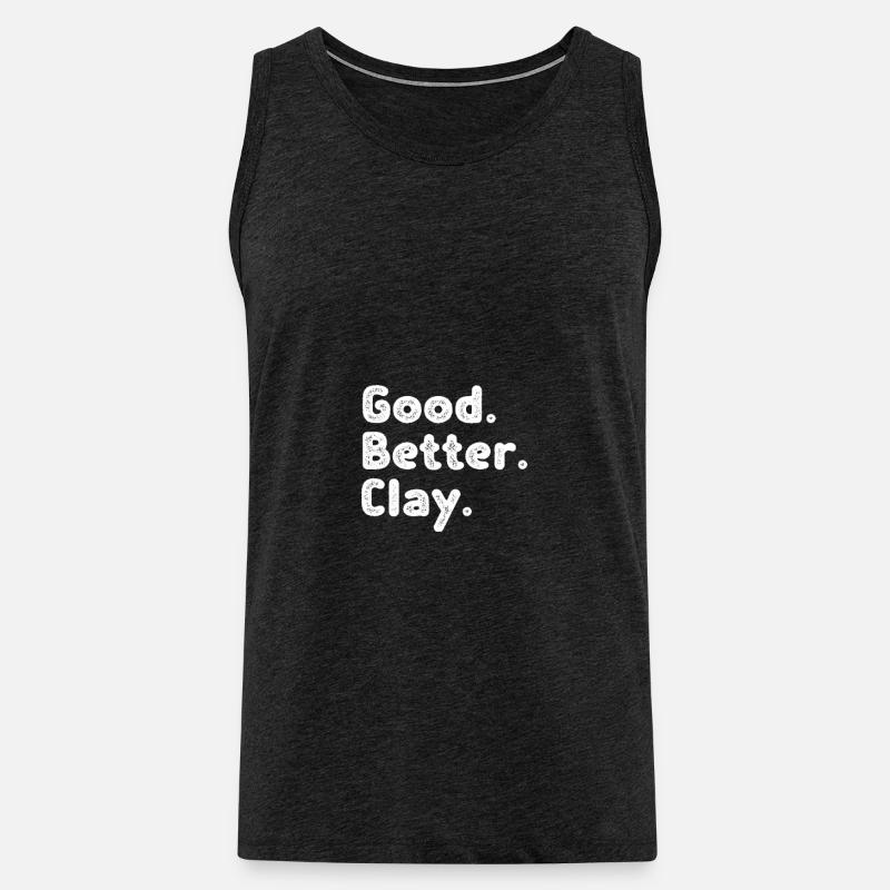 Good better Clay - Männer Premium Bio Tank Top - Anthrazit