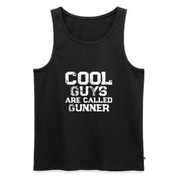 Cool guys are called Gunner - Männer Premium Bio Tank Top - Anthrazit - Vorne - AI Model Male 185 dark (185cm)