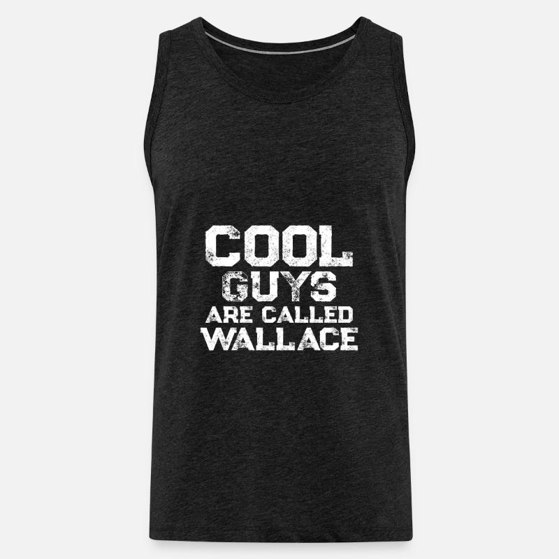Cool guys are called Wallace - Männer Premium Bio Tank Top - Anthrazit