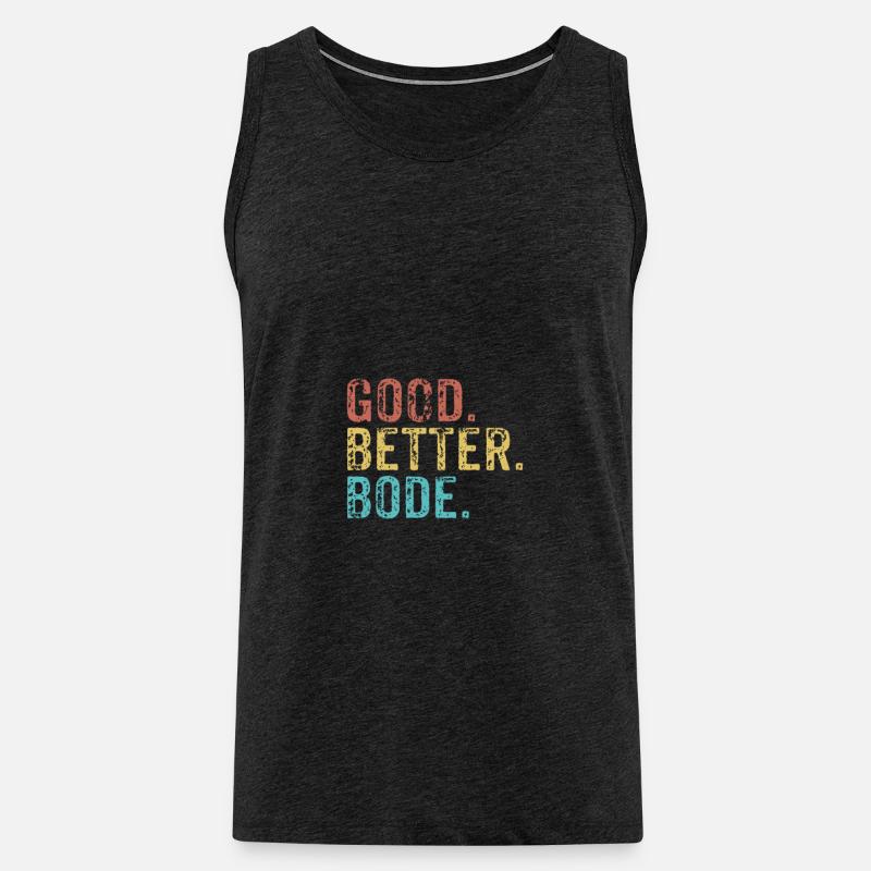 Good better Bode - Männer Premium Bio Tank Top - Anthrazit