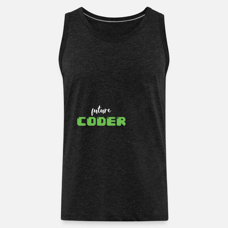 Programmation Future Coder Nerdy - Débardeur bio Premium Homme - charbon