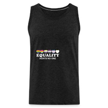 LBGT Flag Gay Pride Human - Men's Premium Organic Tank Top - charcoal grey - Front - Alexander (188cm)