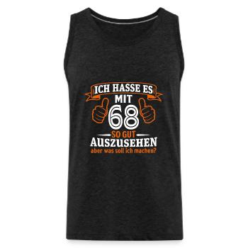 68 Jahre Geschenk 68. Geburtstag Lustig Geschenk - Männer Premium Bio Tank Top - Anthrazit - Vorne - AI Model Male 185 dark (185cm)