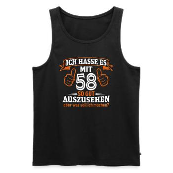 58 Jahre Geschenk 58. Geburtstag Lustig Geschenk - Männer Premium Bio Tank Top - Anthrazit - Vorne - AI Model Male 185 dark (185cm)