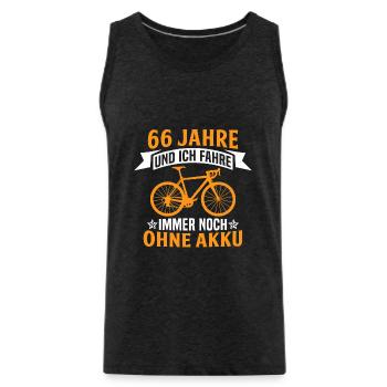 66. Geburtstag radfahrer fahrrad 66 jahre rennrad - Männer Premium Bio Tank Top - Anthrazit - Vorne - AI Model Male 185 dark (185cm)