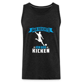 mir reichts ich geh kicken fußball fußballer - Männer Premium Bio Tank Top - Anthrazit - Vorne - AI Model Male 185 dark (185cm)