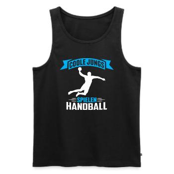 Coole jungs spielen handball handballer jungen - Männer Premium Bio Tank Top - Anthrazit - Vorne - Alexander (188cm)