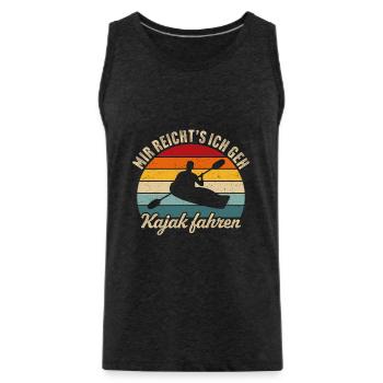 Mir reichts ich geh Kajak fahren - Männer Premium Bio Tank Top - Anthrazit - Vorne - AI Model Male 185 dark (185cm)