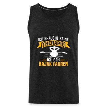 ich brauche keine therapie ich geh kajak fahren - Männer Premium Bio Tank Top - Anthrazit - Vorne - AI Model Male 185 dark (185cm)