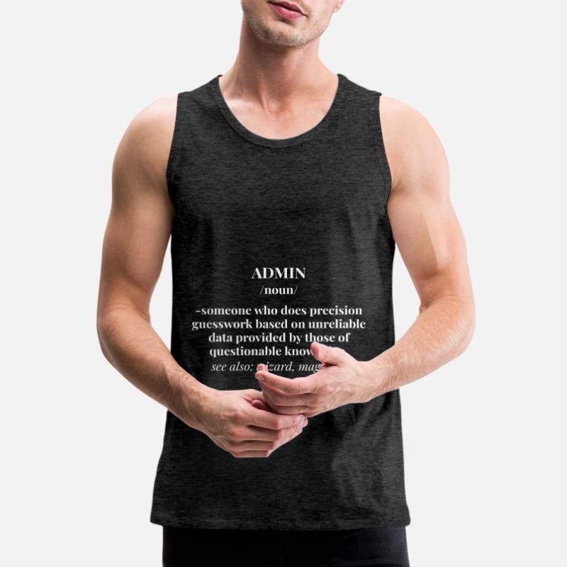 Admin Administrator Computer Science Computer Men's Premium Organic Tank Top