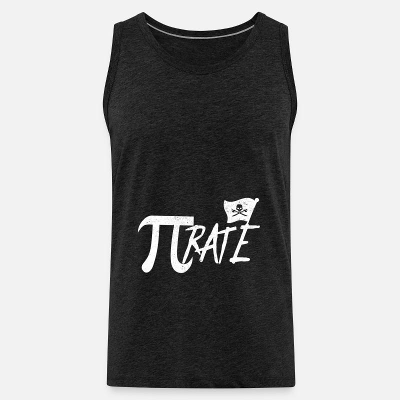 Nerd Nerds Pirat Pi - Männer Premium Bio Tank Top - Anthrazit