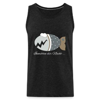 Kuschelfisch Zombiefisch Inmitten der Nacht Zombie - Männer Premium Bio Tank Top - Anthrazit - Vorne - Alexander (188cm)