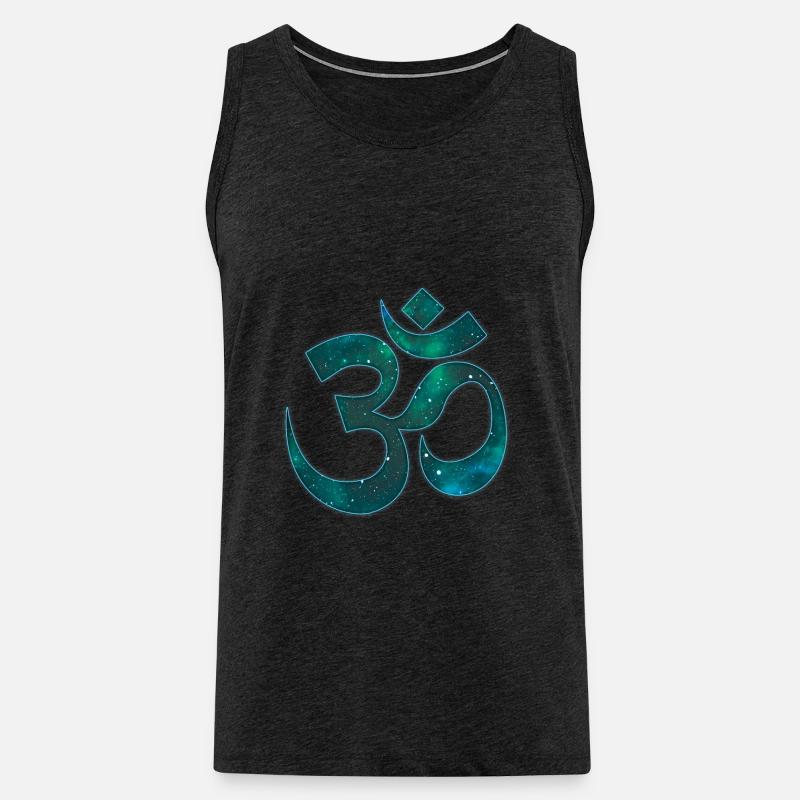Goa Om Psytrance Psychedelic Geschenk - Männer Premium Bio Tank Top - Anthrazit
