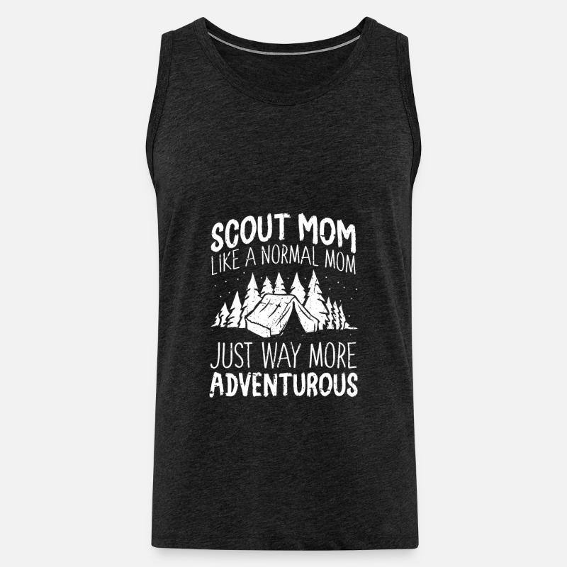 Pfadfinder Mutter - Männer Premium Bio Tank Top - Anthrazit