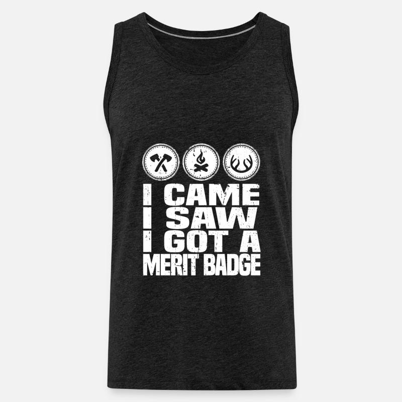 Pfadfinder Abzeichen - Männer Premium Bio Tank Top - Anthrazit