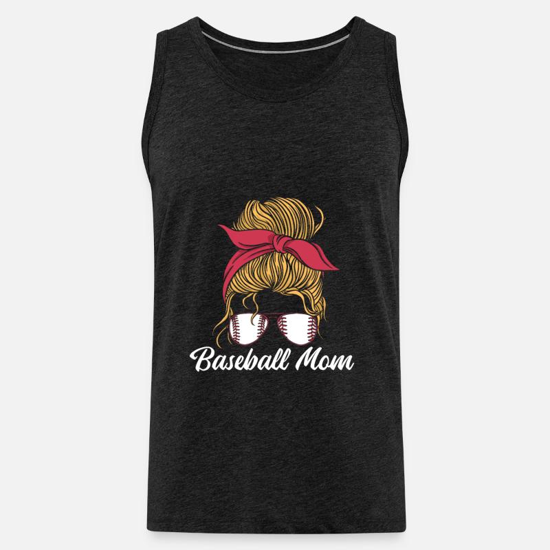 Baseball Mutter Baseball Mom - Männer Premium Bio Tank Top - Anthrazit