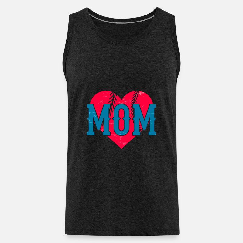 Baseball Mutter Baseball Mama - Männer Premium Bio Tank Top - Anthrazit