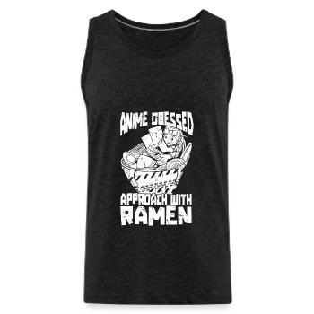 Bol de Ramen Manga Anime - Débardeur bio Premium Homme - charbon - Devant - Alexander (188cm)