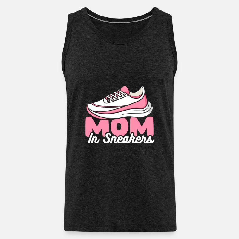 Mama Mutter Laufschuhe - Männer Premium Bio Tank Top - Anthrazit