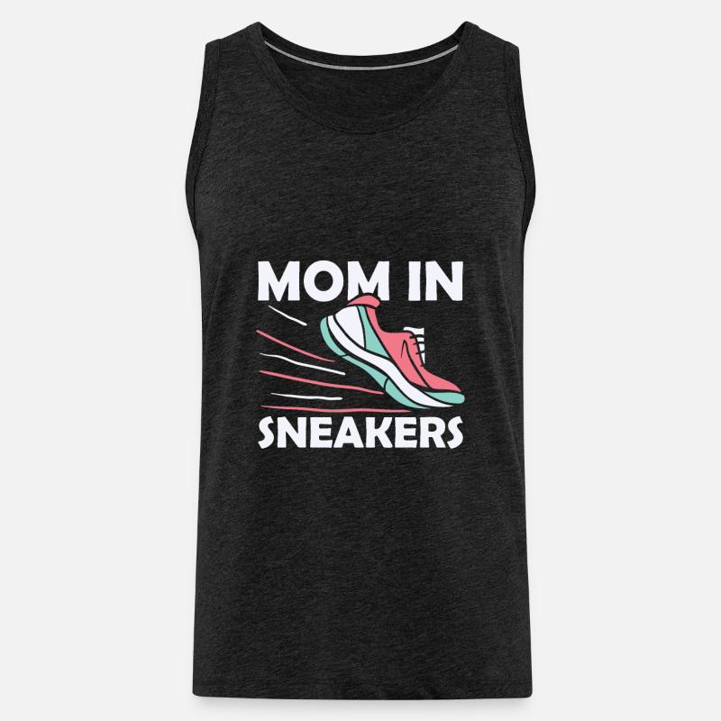 Mama Mutter Laufschuhe - Männer Premium Bio Tank Top - Anthrazit